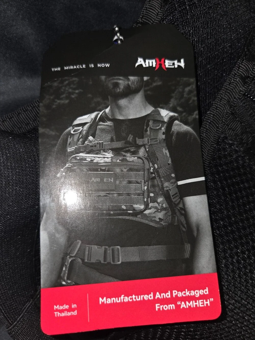 Amheh Bags | Black Tactical Chest Bag | Color: Black | Size: 38*5*27 Cm 15*2*10.